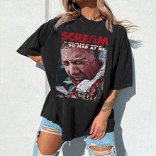 Load image into Gallery viewer, Scream Horror Movie Fan Shirt - So Mad At Me Graphic Tee
