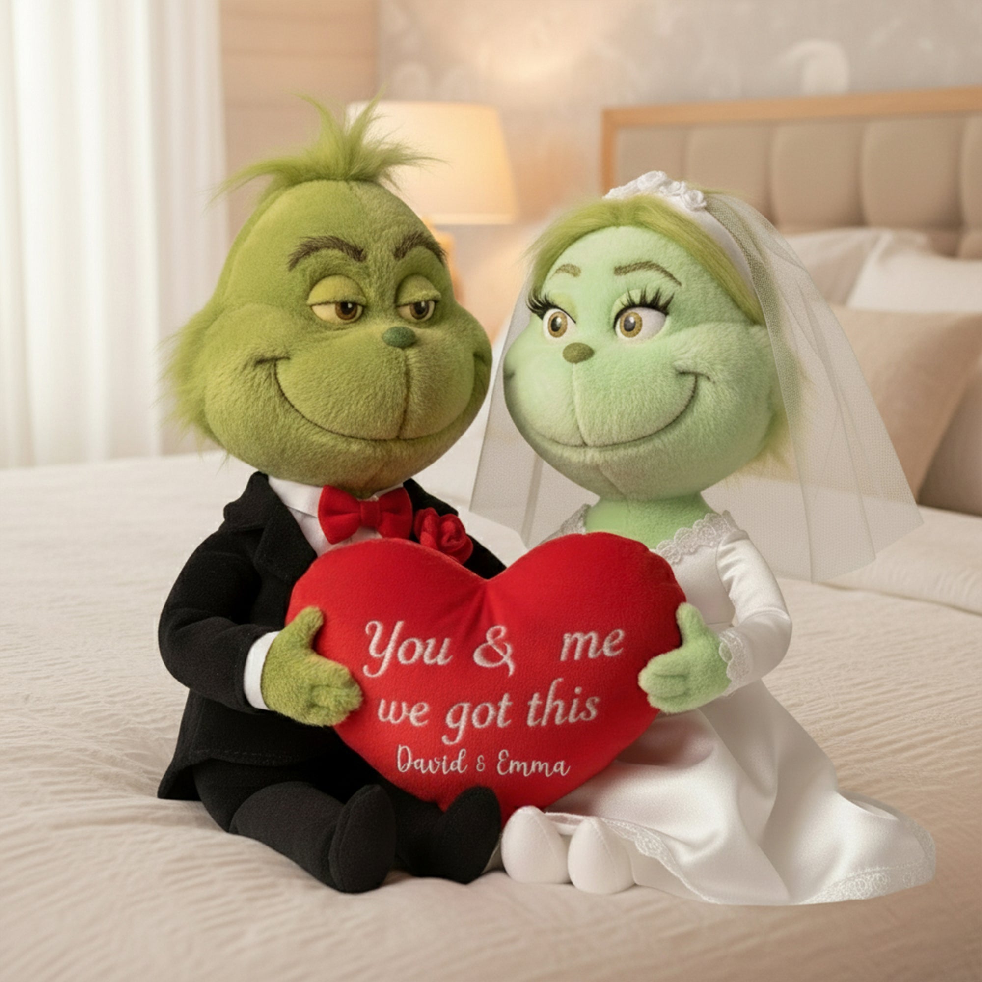 You & Me, We Got This - Green Monster Couple Custom Shaped Pillow - Personalized Gift for Couples Pillow PopCulturePrints