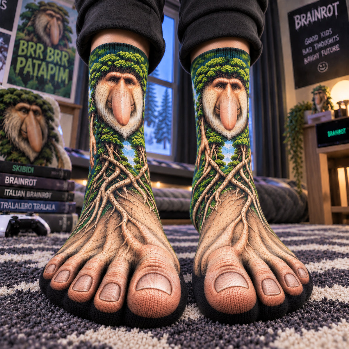 "Brr Brr, Patapim!" - Fun and Quirky Personalized Socks, Perfect Gift for Anyone Who Loves Unique Style