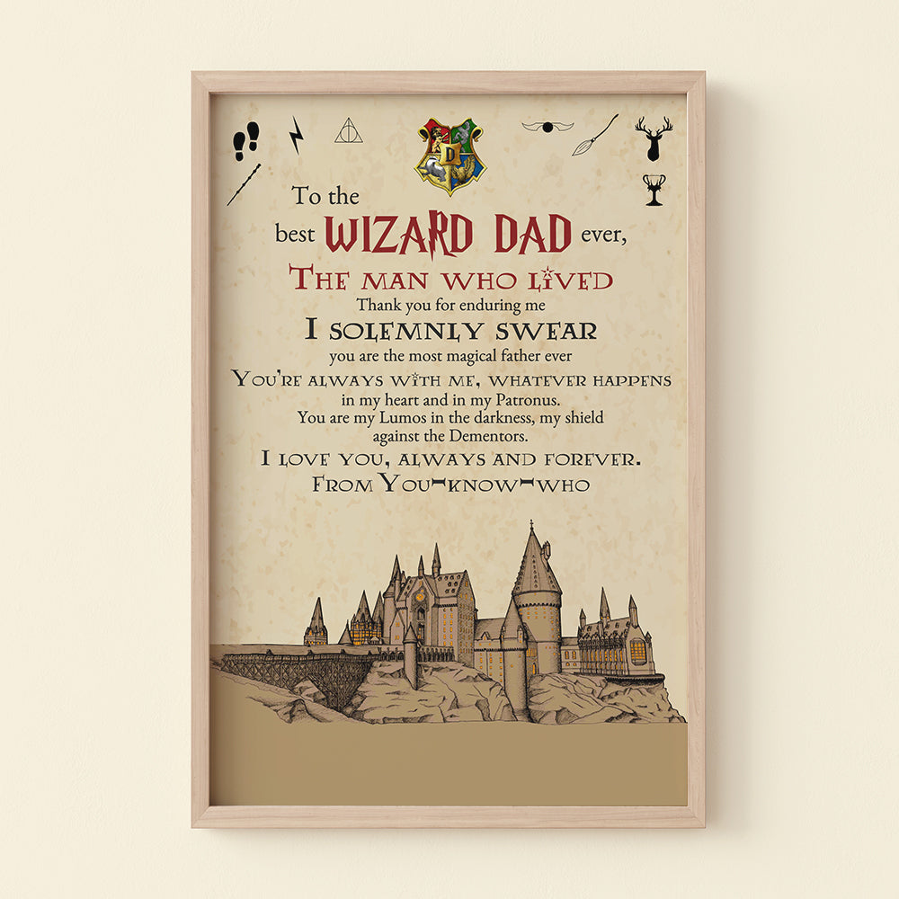 Personalized Wizard Dad Poster - The Man Who Lived