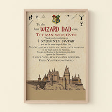 Load image into Gallery viewer, Personalized Wizard Dad Poster - The Man Who Lived
