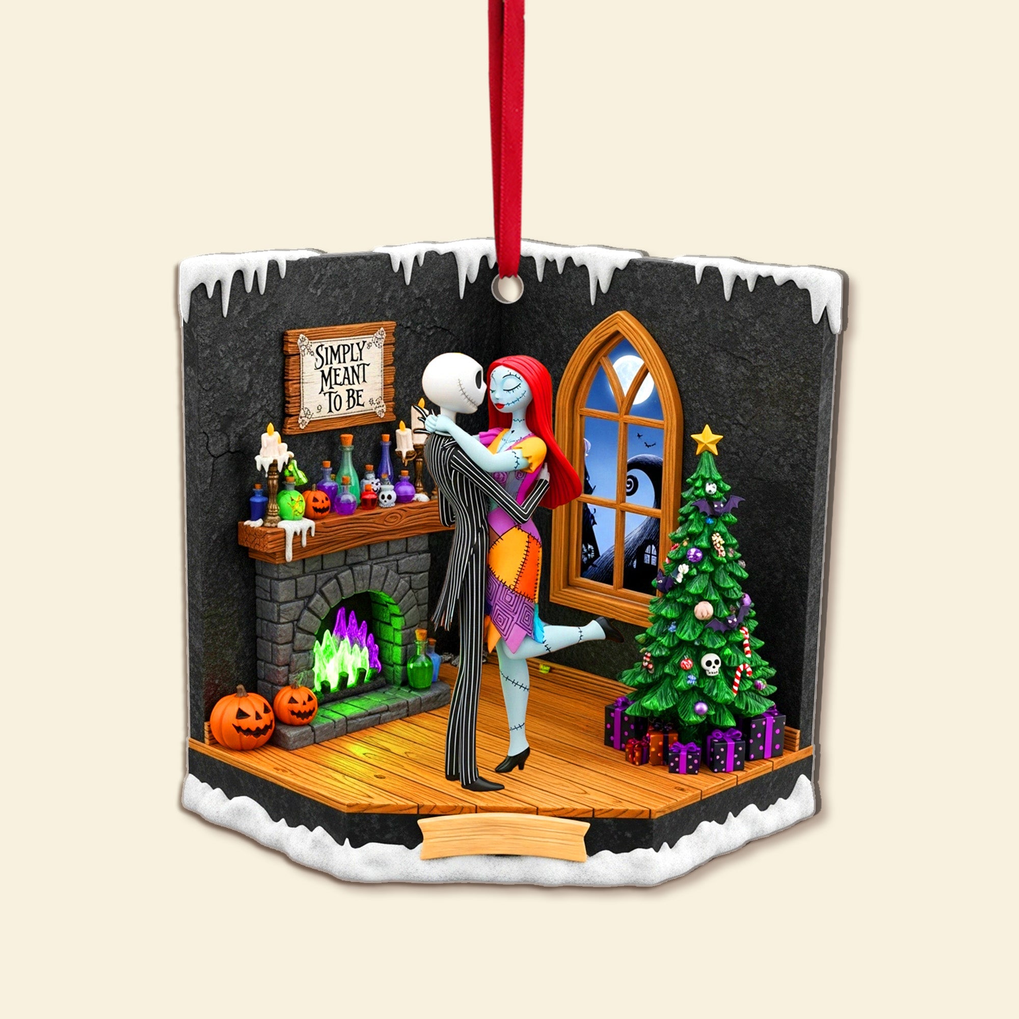 Love's Embrace - Personalized Couple Acrylic Ornament for Christmas Ornament PopCulturePrints