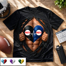 Load image into Gallery viewer, Funny Ultimate House Divided Rivalry Ripped Muscle Heart 3D Shirt - Personalized Gifts For Sport Lovers 04ohdh150726 AOP Products PopCulturePrints

