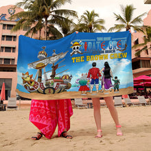 Load image into Gallery viewer, Personalized Pirate Family Beach Towel Beach Towel PopCulturePrints
