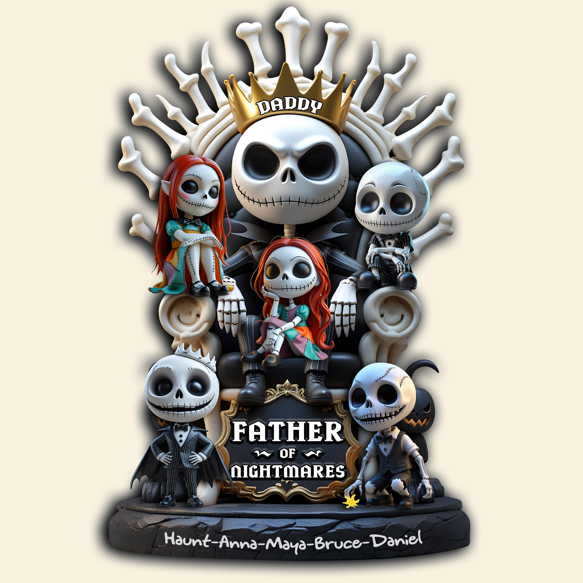 "Every Dad is a King – Father Of Nightmares Acrylic Plaque - Personalized Gift for Dad, Grandpa, and more" Shaped Plaques PopCulturePrints