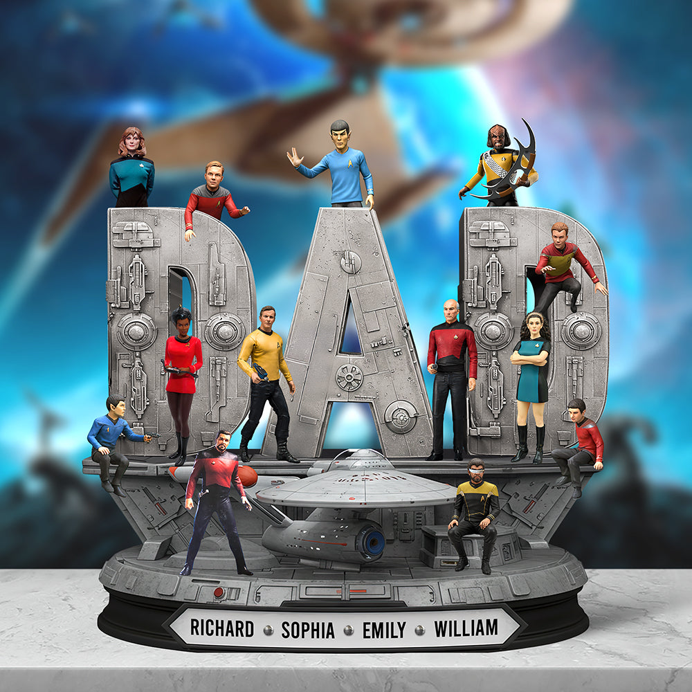 "Celebrate Dad's Galaxy Adventure – Personalized Galaxy Troop Plaque - Custom Gift for Fathers, Grandfathers, and More!" Shaped Plaques PopCulturePrints