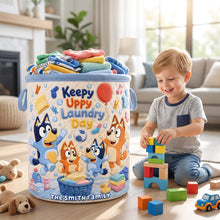 Load image into Gallery viewer, Happy Family Laundry Basket - Personalized Gift For Family 01NAQN140726 Laundry Basket PopCulturePrints

