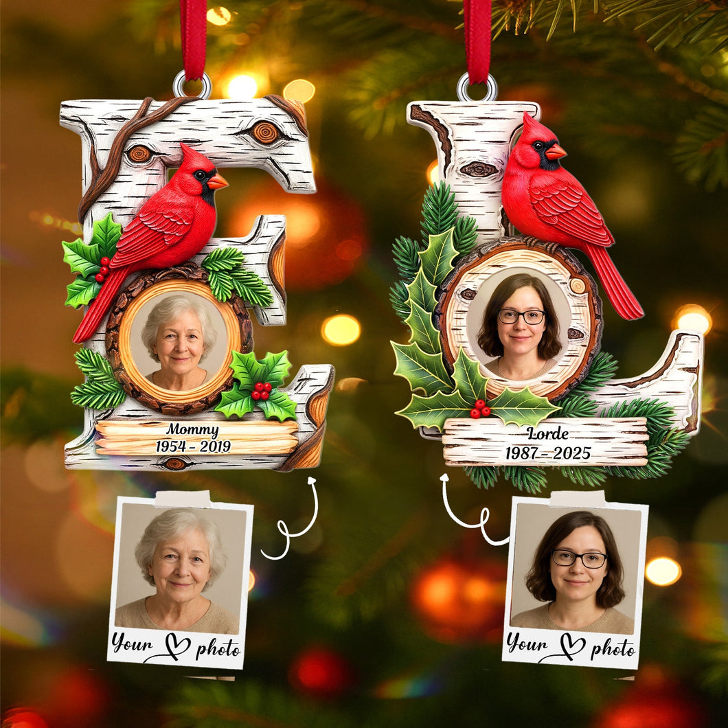 Cherished Memories with Cardinal Ornaments - Personalized Christmas Gift for Loved Ones Ornament PopCulturePrints