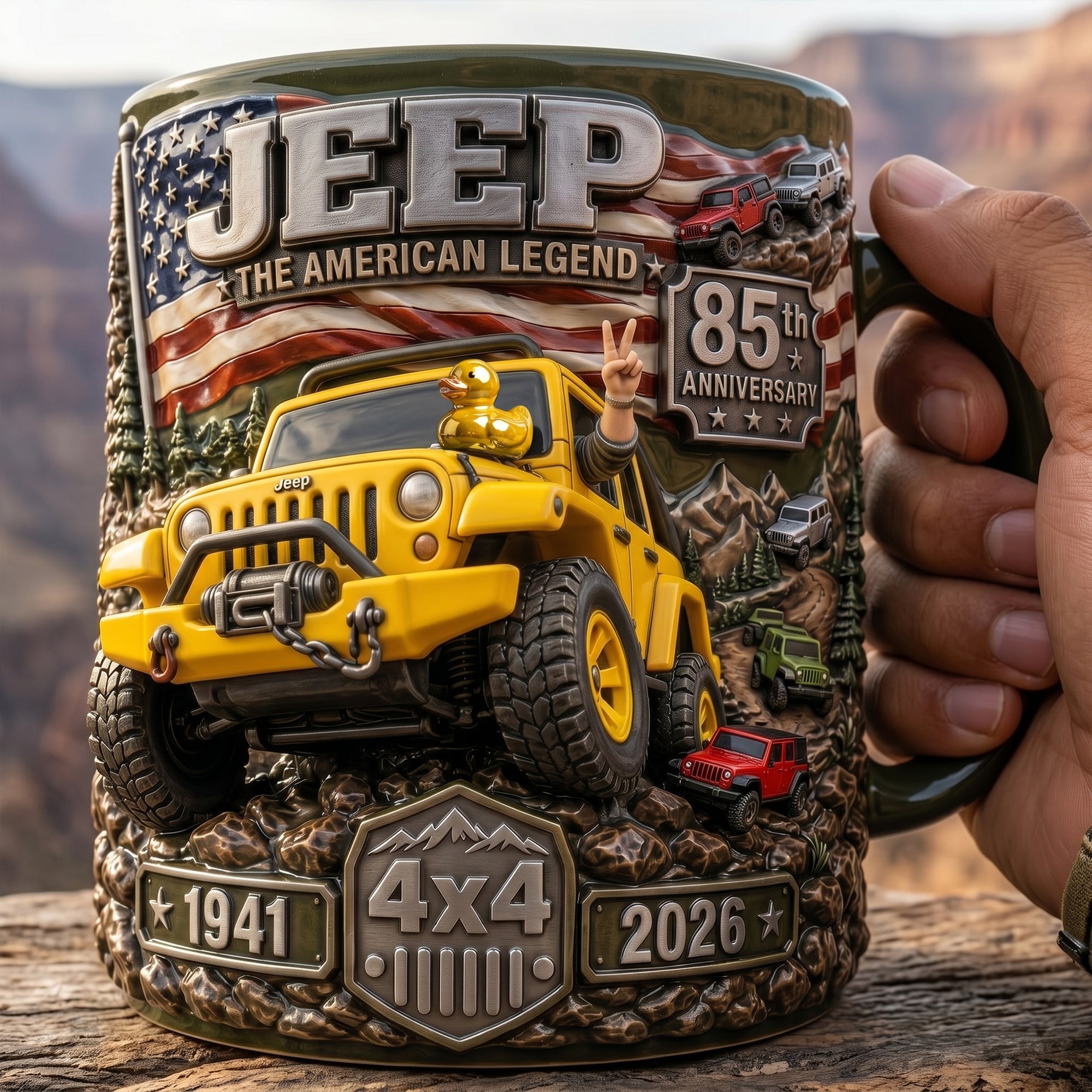 Celebrate Your Off-Road Adventure - Proud Off-road Journey Magic Mug - Personalized Gift for Jeep Enthusiasts