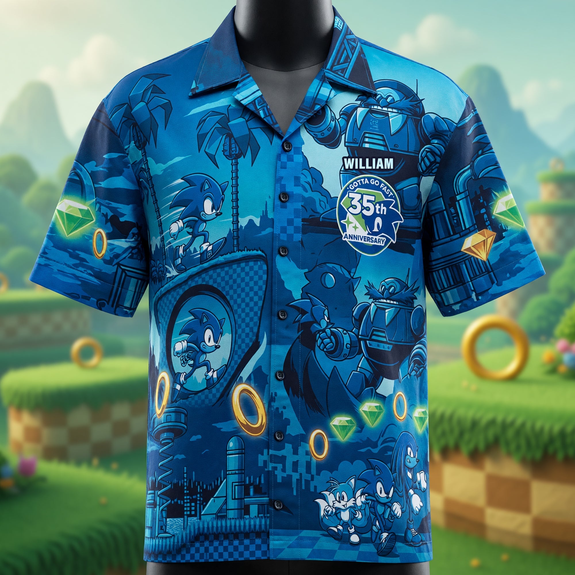 “Gotta Go Fast!” - Fast Journey Hawaiian Shirt - Personalized Gift for Sonic Fans Hawaiian Shirts PopCulturePrints