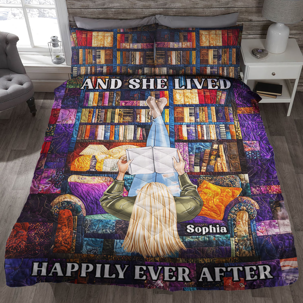 Personalized Book Lover's Dream Quilt Bed Set Blanket PopCulturePrints
