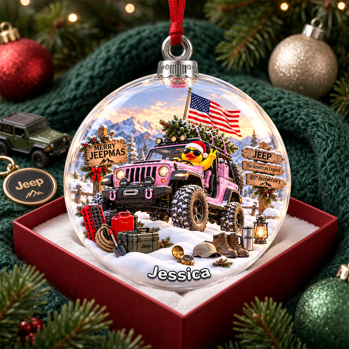 Adventure Awaits: Personalized Adventure Wheels Christmas Ornament - Perfect Gift for Off-Road Lovers Ornament PopCulturePrints
