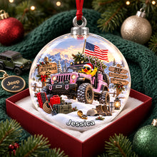 Load image into Gallery viewer, Adventure Awaits: Personalized Adventure Wheels Christmas Ornament - Perfect Gift for Off-Road Lovers Ornament PopCulturePrints
