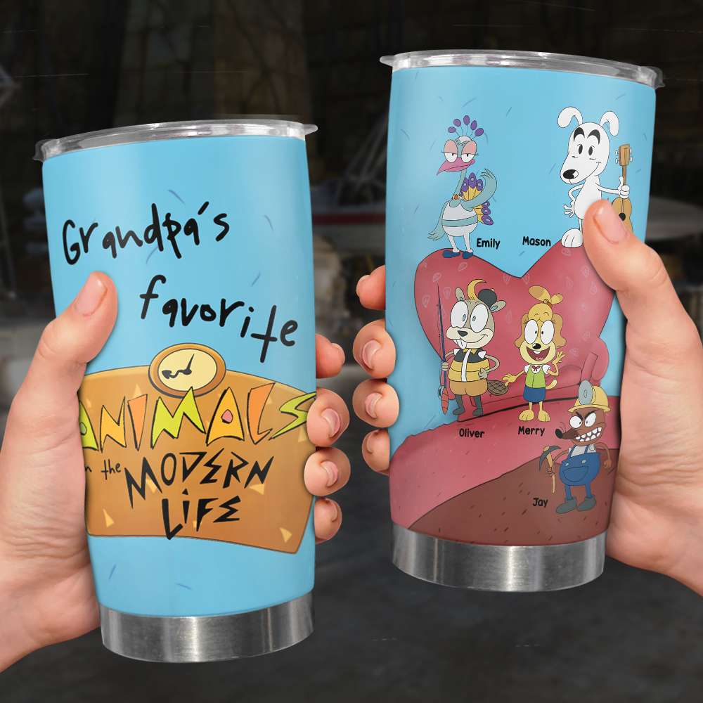 Personalized Grandpa's Favorite Cartoon Tumbler Tumbler Cup PopCulturePrints