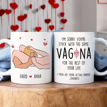 Load image into Gallery viewer, Personalized Couple Coffee Mug - You&#39;re Getting Married, Congrats! Coffee Mug PopCulturePrints
