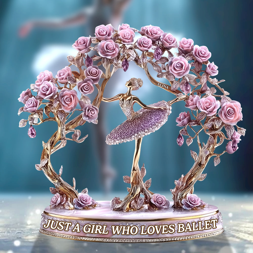 Just a Girl Who Loves Ballet - Personalized Ballet Lover Acrylic Plaque Shaped Plaques PopCulturePrints