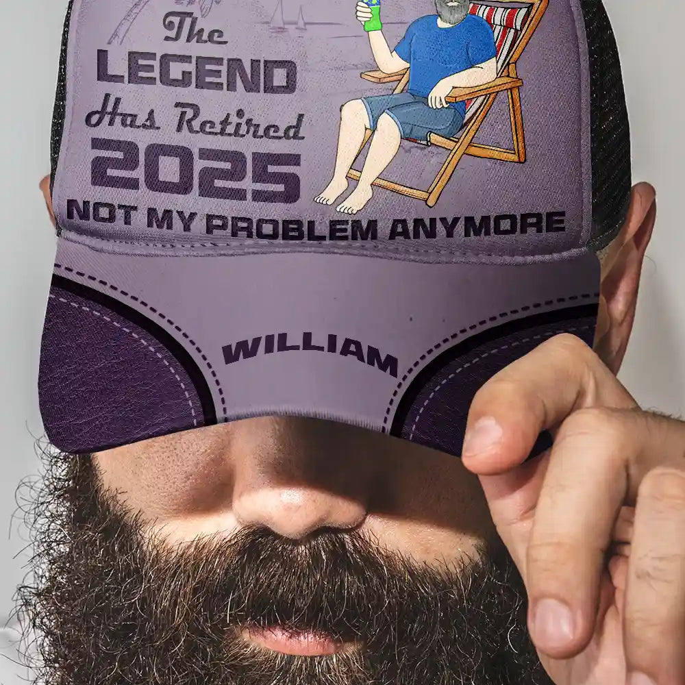 The Legend Has Retired 2025 - Personalized Casual Cap for Him Mesh-back Casual Cap PopCulturePrints