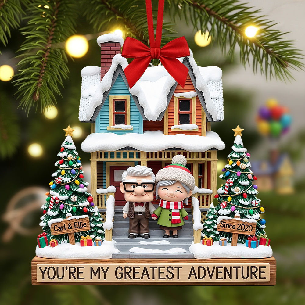 You're My Greatest Adventure - Personalized Old Couple Ornament Ornament PopCulturePrints