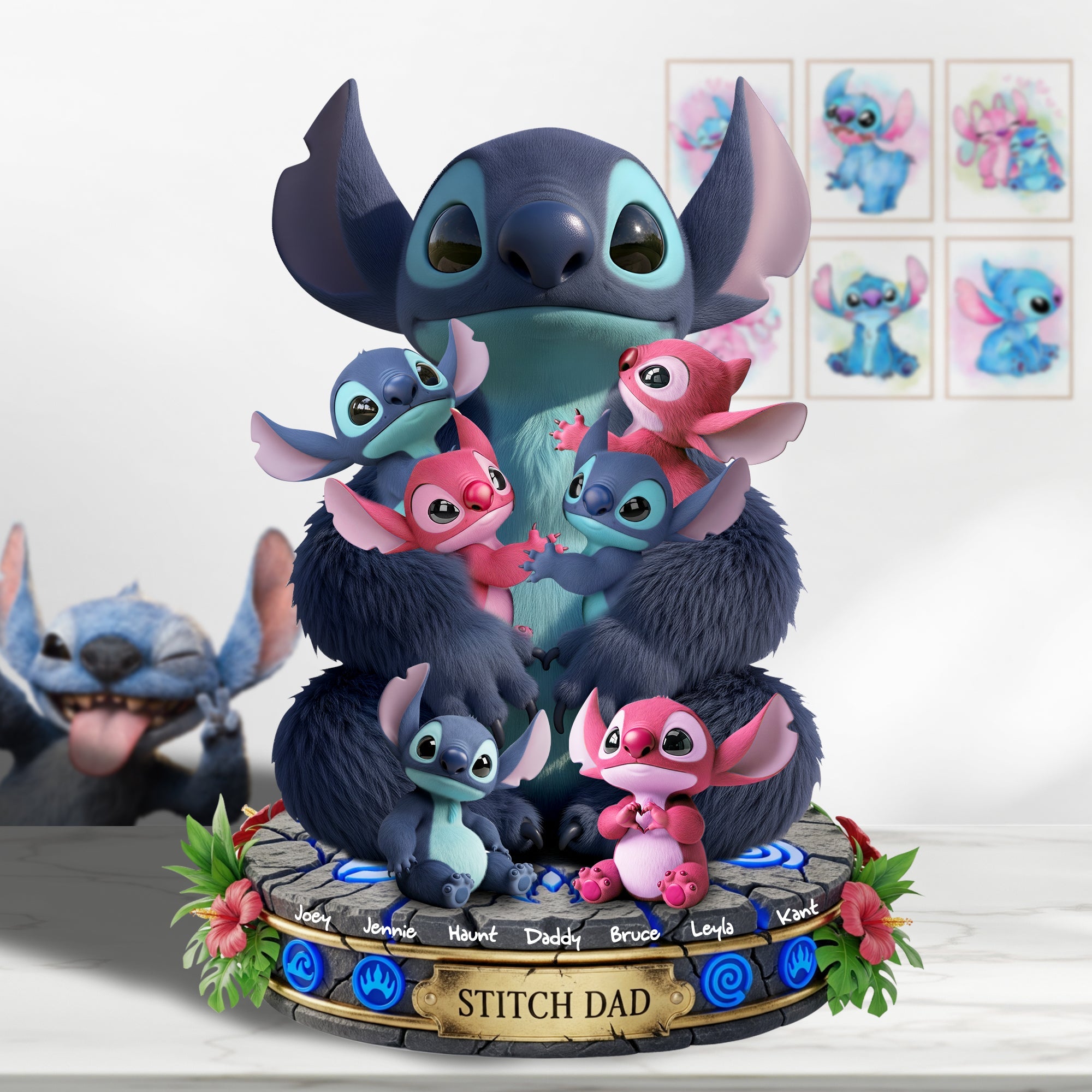“For the Best Dad in the Universe” - Dad Of Little Aliens Acrylic Plaque - Personalized Gift For Dad Shaped Plaques PopCulturePrints