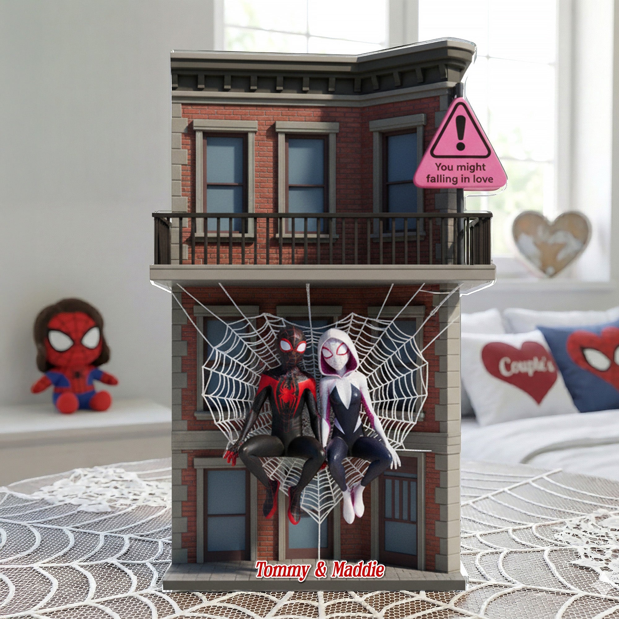You Might Fall in Love - Couple House Acrylic Plaque - Custom Personalized Gift for Couples, Friends, and Loved Ones Shaped Plaques PopCulturePrints