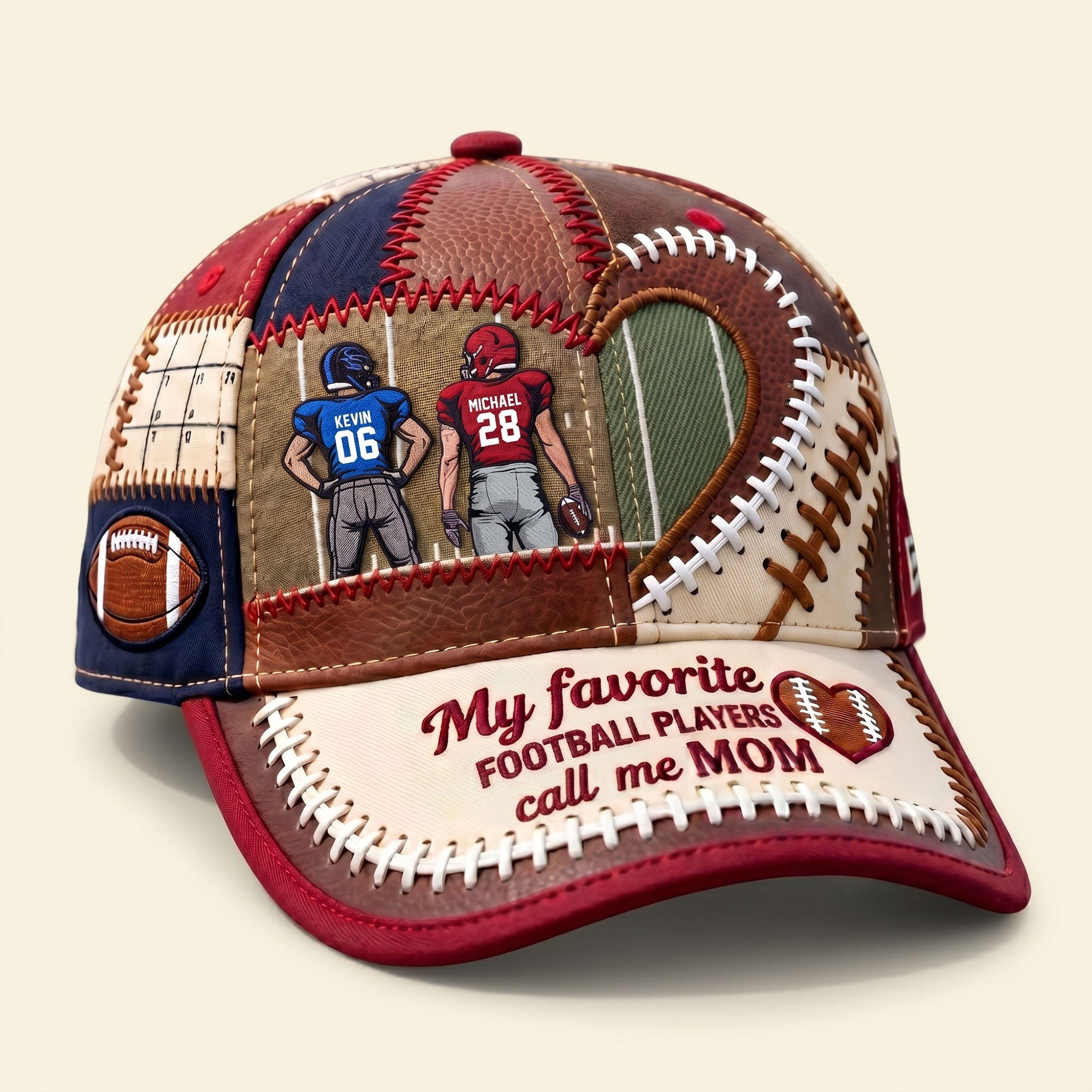 My Favorite Football Player Calls Me Dad - Personalized Classic Cap Caps PopCulturePrints