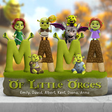 Load image into Gallery viewer, &quot;Mama of Little Orges - A Heartwarming Personalized Gift for Moms and Grandmas&quot; Shaped Plaques PopCulturePrints
