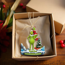 Load image into Gallery viewer, All I Want for Christmas: Hugging Green Monster Couple Ornament - Personalized Gift for Couples Ornament PopCulturePrints
