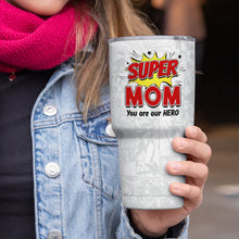 Load image into Gallery viewer, Super Mom Personalized Tumbler Cup - Hero Edition Tumbler Cup PopCulturePrints
