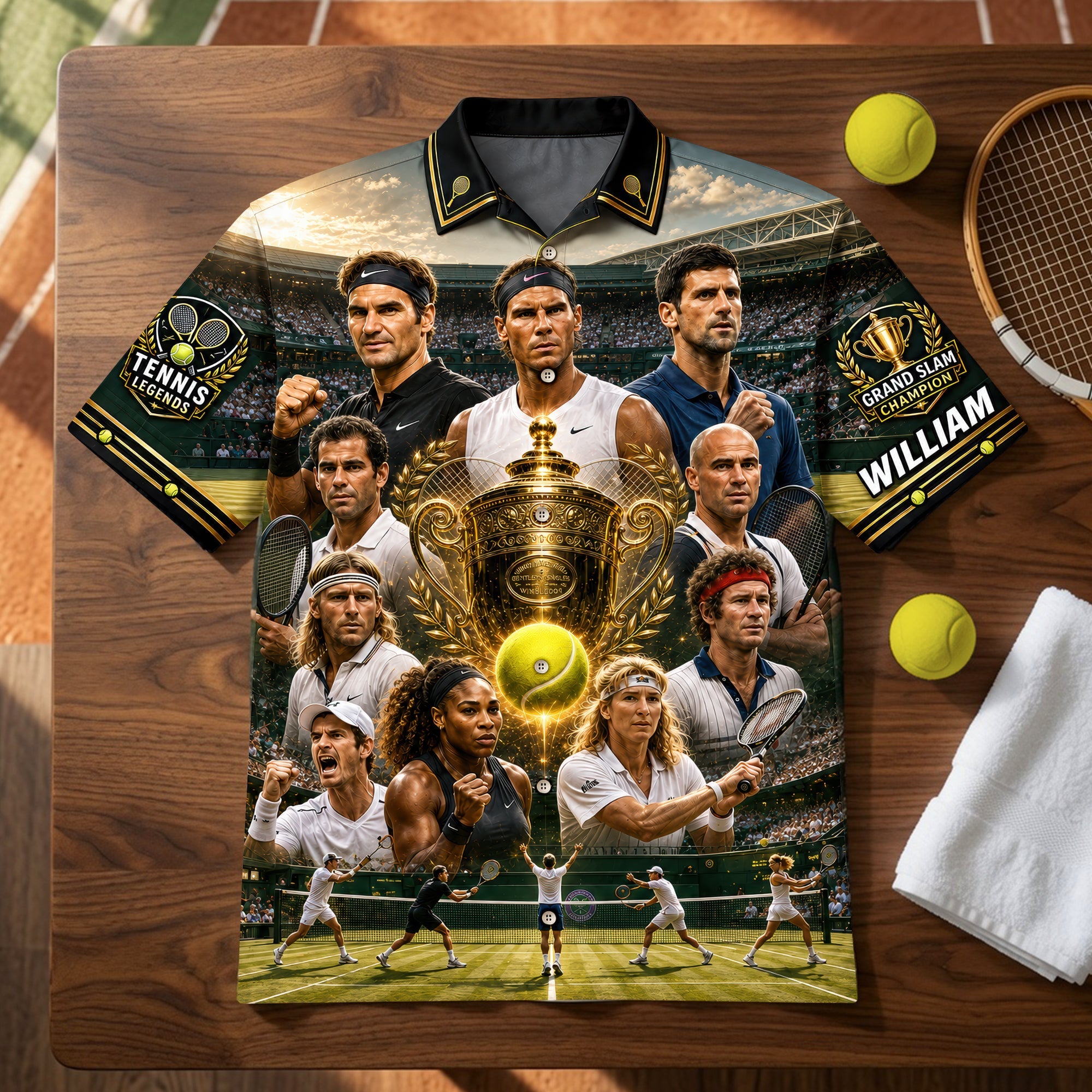 Sport Legends Hawaiian Shirt - Personalized Gift for Sports Enthusiasts