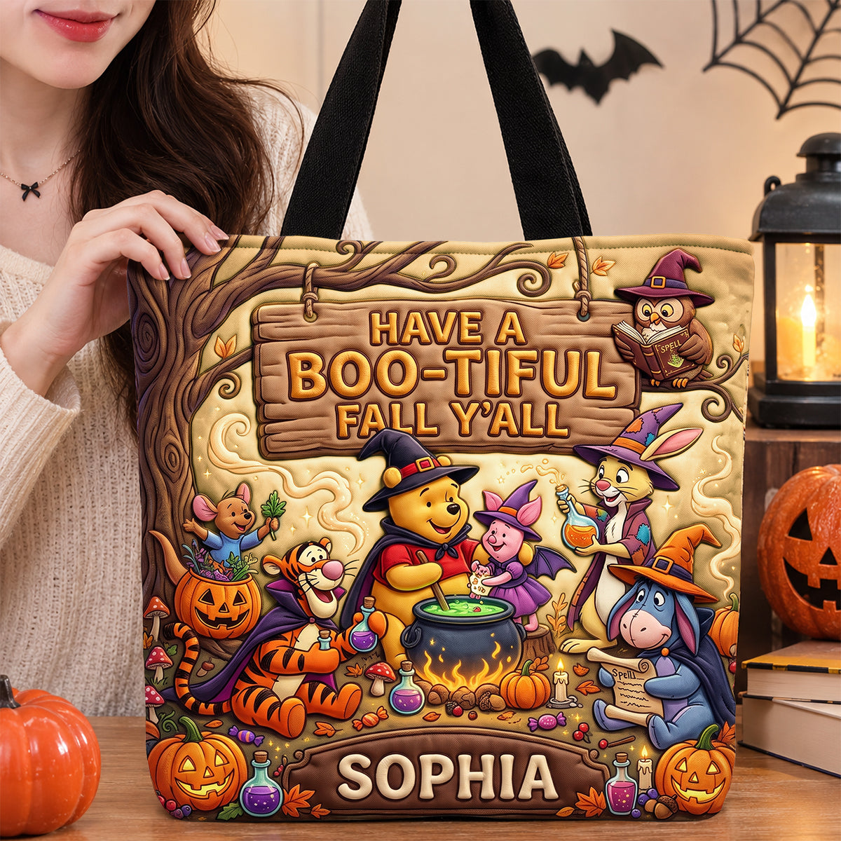 Boo-tiful Fall Tote Bag - Personalized Gift for Kids & Friends