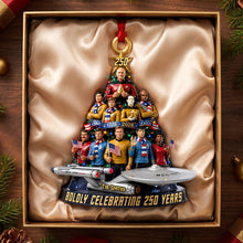 Load image into Gallery viewer, Celebrate 250 Years with Custom Personalization - Patriotic Space Adventure Acrylic Ornament
