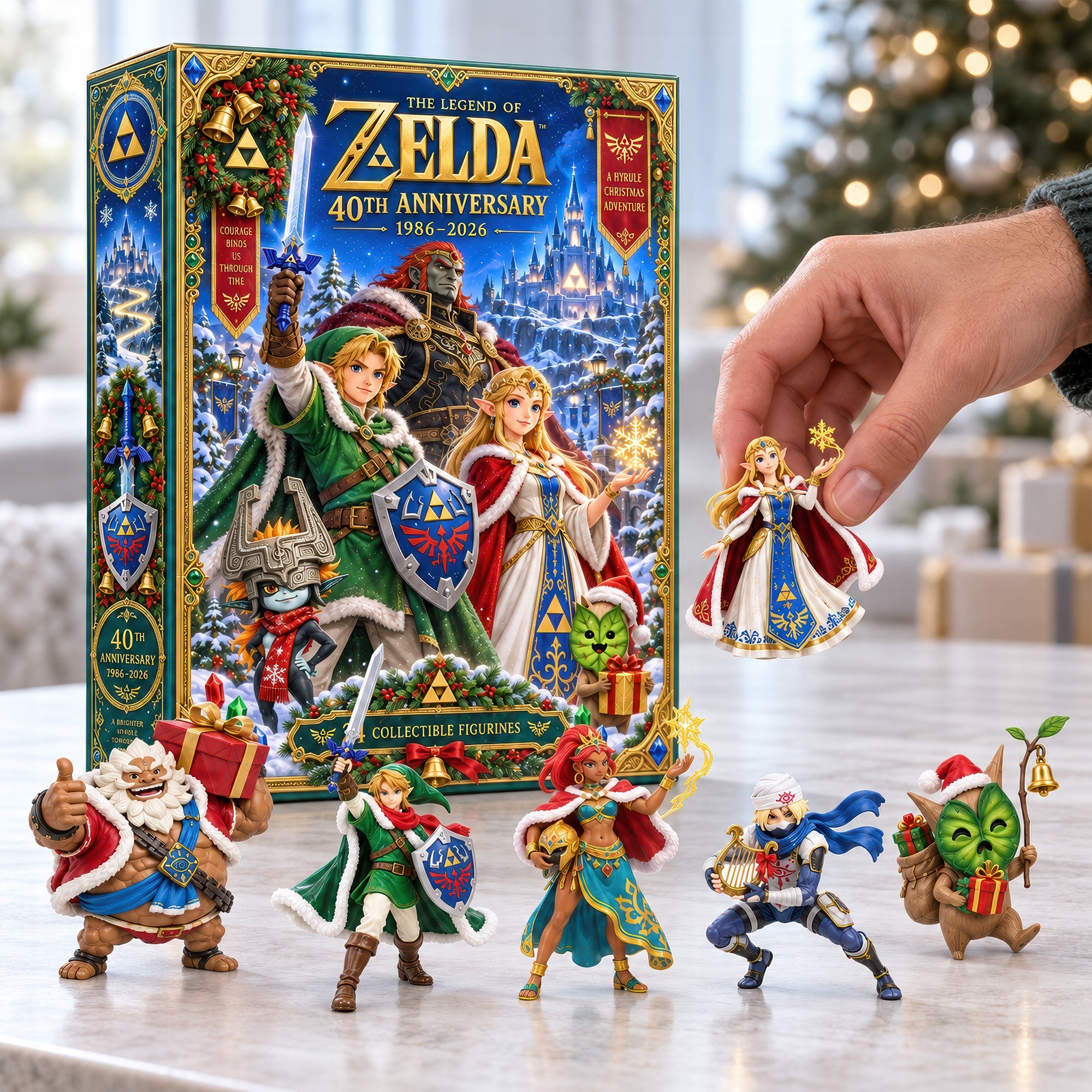 Celebrate 40 Years of The Legend of Zelda - Personalized Christmas Advent Calendar Blind Box for Game Lovers