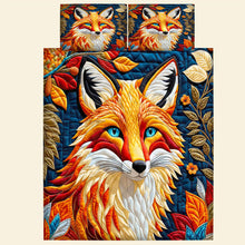Load image into Gallery viewer, Vibrant Fox Lovers Quilt Bed Set - Cozy &amp; Decorative Blanket PopCulturePrints
