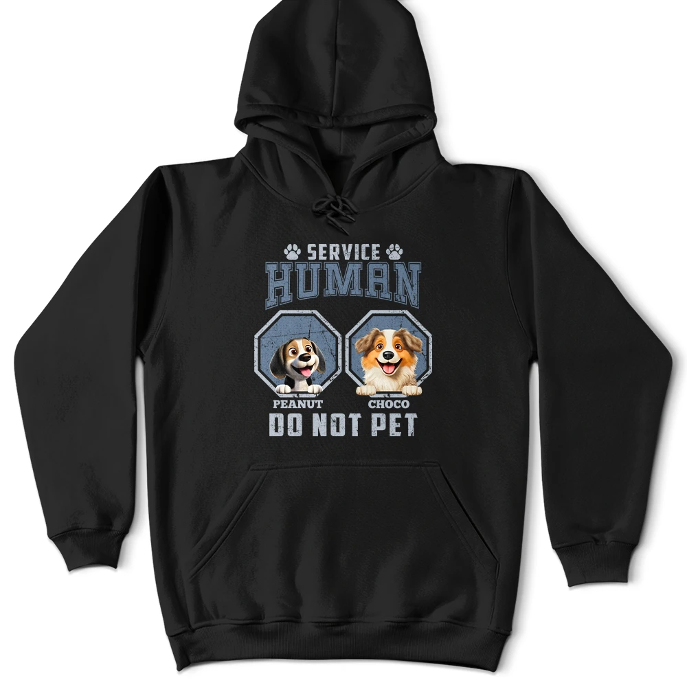 Service Human Do Not Pet - Personalized 3D Effect Dog T-Shirt T-shirt PopCulturePrints