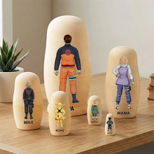 Load image into Gallery viewer, "Celebrate Love with Our Legendary Clan Family Dolls - Personalized Gifts for Mothers, Grandmas, and Loved Ones!" Wooden Nesting Dolls PopCulturePrints
