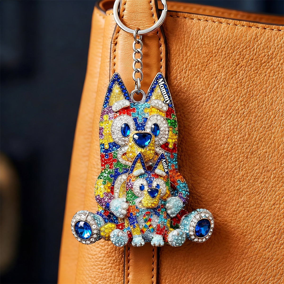 “Celebrate Uniqueness with Pride” - Autism Awareness Keychain - Personalized Gift for Loved Ones