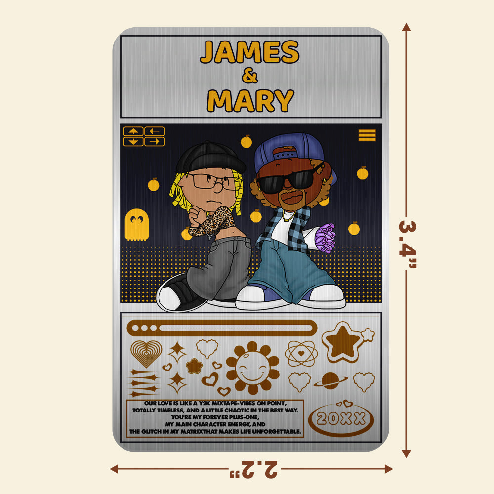 Customizable Wallet Card for Couples - Unique Gift for Him & Her Wallet Card PopCulturePrints