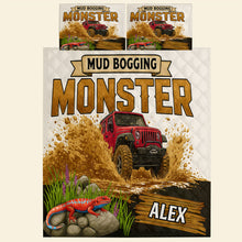 Load image into Gallery viewer, “Unleash the Adventure!” - Mud Bogging Quilt Bedding Set - Personalized Gift for Off-Road Lovers Bedding Set PopCulturePrints
