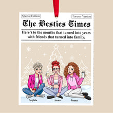 Load image into Gallery viewer, Personalized BFF Christmas Ornament - Custom Gift for Friends Ornament PopCulturePrints
