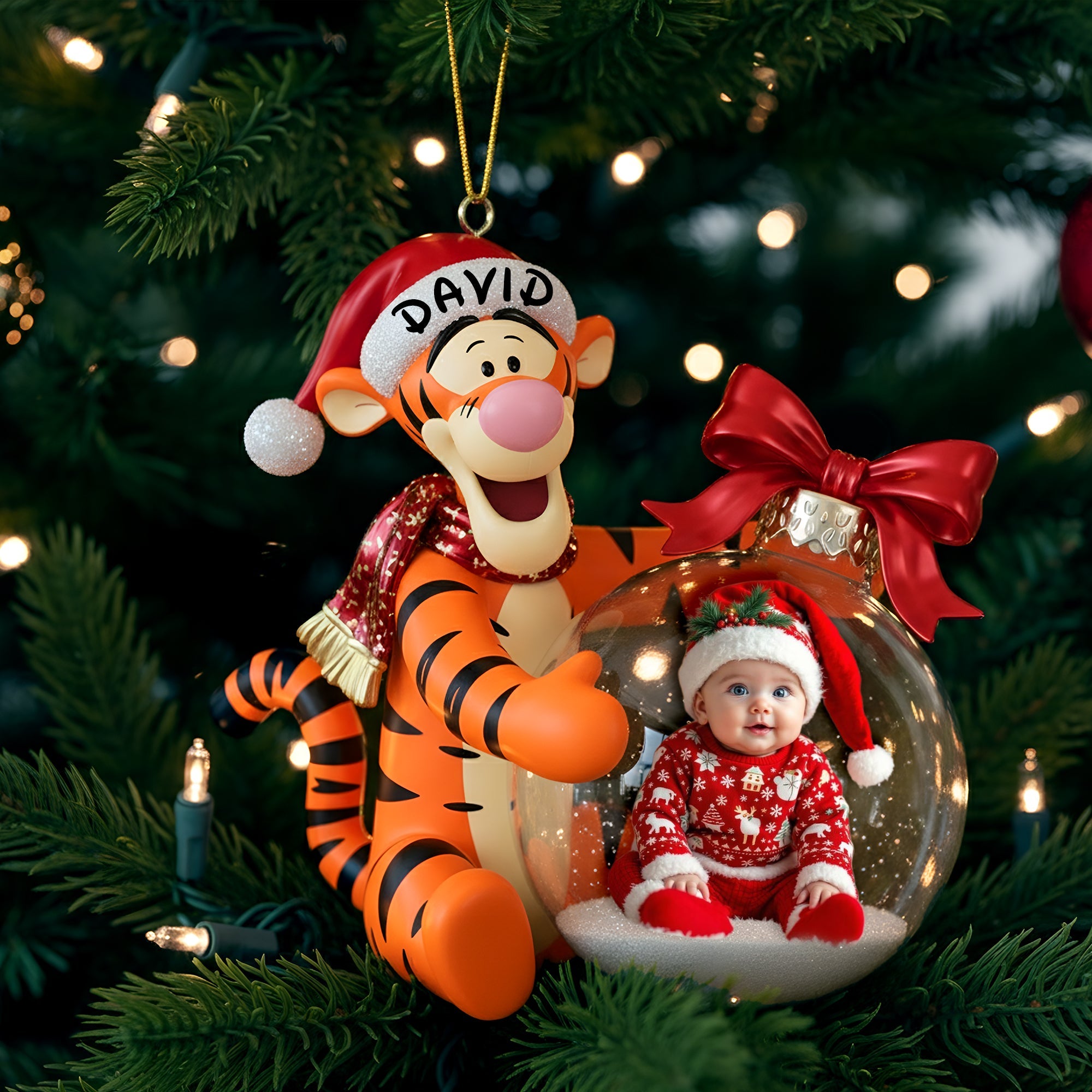 “Celebrate Your Little One’s First Christmas!” - Custom Photo Baby Ornament - Personalized Gift for Babies Ornament PopCulturePrints