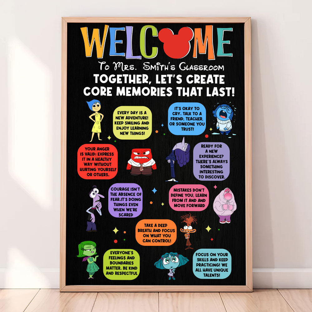 Personalized Teacher Welcome Poster - Create Core Memories in Classroom