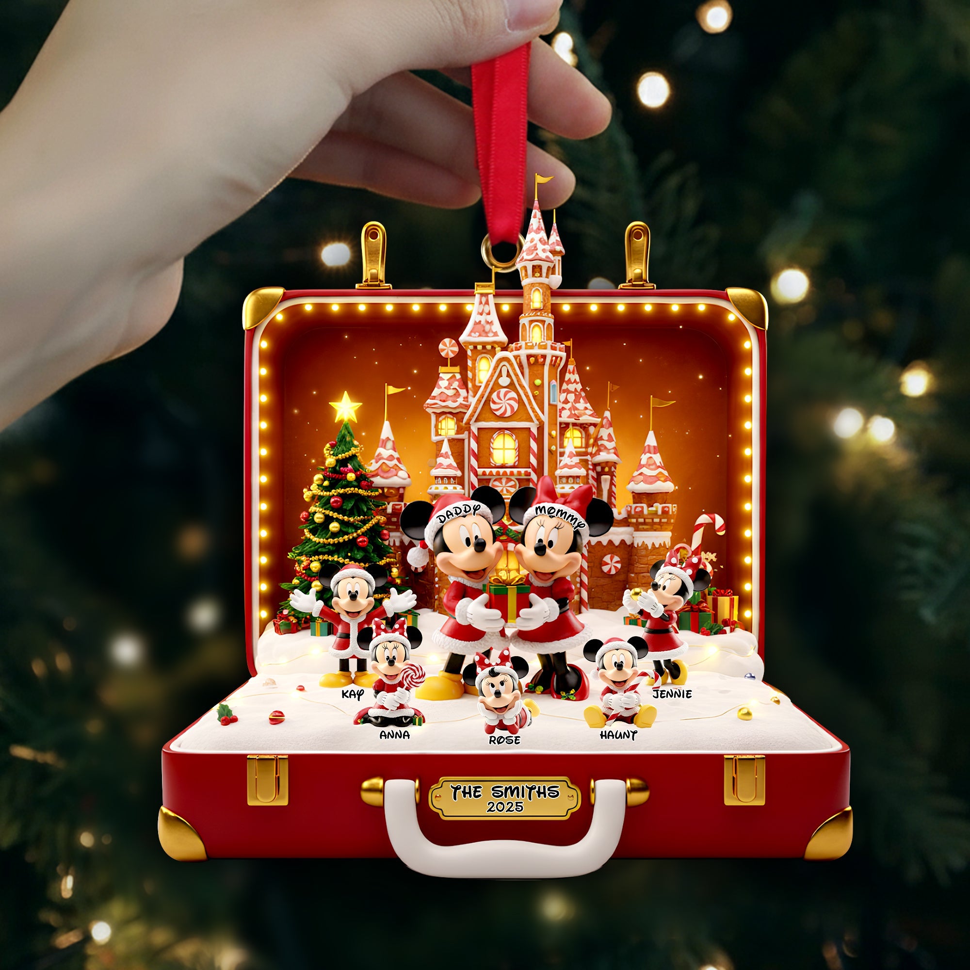 Cherished Family Moments - Personalized Ornament Gift for Families Ornament PopCulturePrints