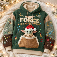 Load image into Gallery viewer, Merry Force Be With You - Personalized Christmas Hoodie for Galaxy Lovers
