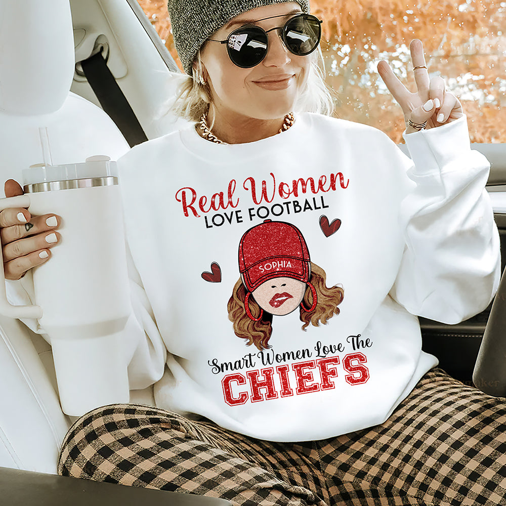 Personalized Sweatshirt for Smart American Football Fans - Chiefs Love