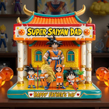 Load image into Gallery viewer, “Super Saiyan Dad: For The Ultimate Hero!” - Custom Acrylic Plaque - Gifts for Dad, Grandpa, and More Shaped Plaques PopCulturePrints
