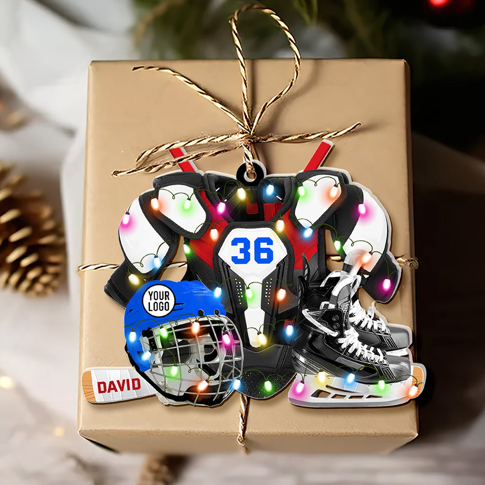 Custom Ice Hockey Fans Ornament - Personalized Gift Ornament PopCulturePrints