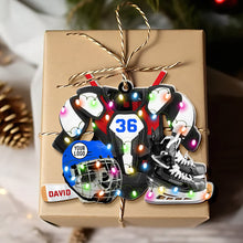 Load image into Gallery viewer, Custom Ice Hockey Fans Ornament - Personalized Gift Ornament PopCulturePrints
