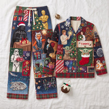 Load image into Gallery viewer, “Unwrap the Joy of Togetherness” – Personalized Adventure Family Christmas Pajamas - Gift for Families Pajama Set PopCulturePrints
