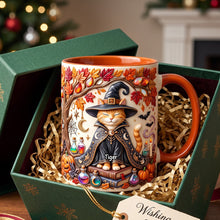 Load image into Gallery viewer, Embrace the Magic: Witch Cat Coffee Mug - Personalized Gift for Cat Lovers
