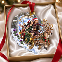 Load image into Gallery viewer, "Travel Through Time with Joy!" - Fantasy Time Traveler Acrylic Ornament - Personalized Christmas Gifts
